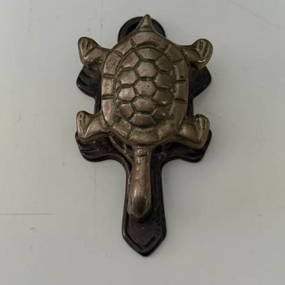 Vintage Brass Turtle Paper Clip